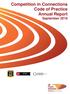 Competition in Connections Code of Practice Annual Report September 2016