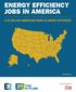 ENERGY EFFICIENCY JOBS IN AMERICA