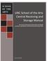 UNC School of the Arts Central Receiving and Storage Manual