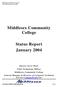 Middlesex Community College. Status Report January 2004