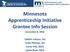 Minnesota Apprenticeship Initiative Grantee Info Session