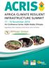 AFRICA CLIMATE RESILIENT INFRASTRUCTURE SUMMIT November 2014 AU Conference Center, Addis Ababa, Ethiopia