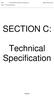 SECTION C: Technical Specification