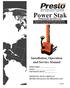 Power Stak. Installation, Operation and Service Manual