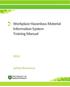 Workplace Hazardous Material Information System Training Manual