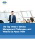HIGHSTREET. Expertise Built-In. The Top Three IT Service Management Challenges and What to Do About Them
