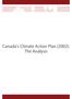 Canada s Climate Action Plan (2002): The Analysis