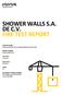 SHOWER WALLS S.A. DE C.V. FIRE TEST REPORT