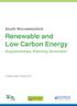 Renewable and Low Carbon Energy