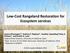 Low-Cost Rangeland Restoration for Ecosystem services