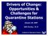 Drivers of Change: Opportunities & Challenges for Quarantine Stations