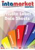 Private Label Data Sheets