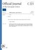 Official Journal C 223. of the European Union. Information and Notices. Information. Volume 56 2 August English edition