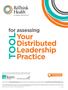 TOOL. Your Distributed Leadership Practice. for assessing