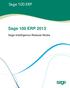 Sage 100 ERP 2013 Sage Intelligence Release Notes
