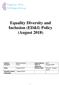 Equality Diversity and Inclusion (ED&I) Policy (August 2018)
