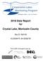 2018 Data Report for. Crystal Lake, Montcalm County