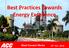 Best Practices Towards Energy Excellence