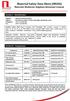 Material Safety Data Sheet (MSDS) Material: Moderate Sulphate Resistant Cement