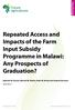 Repeated Access and Impacts of the Farm Input Subsidy Programme in Malawi: Any Prospects of Graduation?