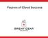 Factors of Cloud Success