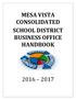 MESA VISTA CONSOLIDATED SCHOOL DISTRICT BUSINESS OFFICE HANDBOOK