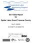 2017 Data Report for Spider Lake, Grand Traverse County