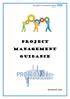 Project Management GUIDANCE OCTOBER 2018