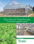 Educational Greenhouses Structures, Systems and Equipment for Learning