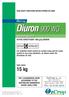 READ SAFETY DIRECTIONS BEFORE OPENING OR USING. Diuron 900 WG. ACTIVE CONSTITUENT: 900 g/kg DIURON HERBICIDE