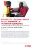 PROSPECTS LEARNING PAPER NO.5: CASHING IN ON TRANSFER MODALITIES Learnings from Prospects programme in the use of Mobile Money and Bank Accounts
