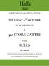 SHREWSBURY AUCTION CENTRE A CATALOGUE SALE 320 STORE CATTLE. To Include BULLS. Also Comprising