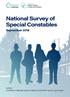 National Survey of Special Constables September 2018