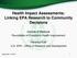 Health Impact Assessments: Linking EPA Research to Community Decisions