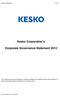 Kesko Corporation's. Corporate Governance Statement 2010