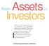 Investors. From Assets to. By Beverly Kaye and Sharon Jordan-Evans