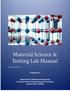 Material Science & Testing Lab Manual
