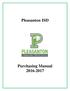 Pleasanton ISD Purchasing Manual