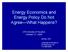 Energy Economics and Energy Policy Do Not Agree What Happens?