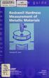 Measurement of. Rockwell Hardness. Metallic Materials. ocs? Samuel R. Low PUBLICATIONS. a. 2~ NISI. ational Institute of andards and Technology