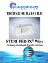 STERI-PEROX Wipe. Hydrogen Peroxide and Water for Injection