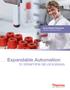 Thermo Scientific TCAutomation Laboratory Automation Solution. Expandable Automation. to streamline lab processes