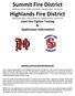 Summit Fire District. Highlands Fire District