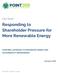 Responding to Shareholder Pressure for More Renewable Energy