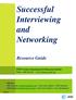 Successful Interviewing and Networking