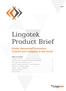 Lingotek Product Brief
