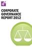 CORPORATE GOVERNANCE REPORT 2012