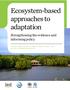 Ecosystem-based approaches to adaptation