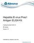 Hepatitis B virus Pres1 Antigen ELISA Kit