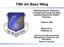 75th Air Base Wing. Maintaining Air Emission Compliance Using the Data Quality Objectives (DQO) Process. 23 March Melissa Cary CH2M Hill, Inc